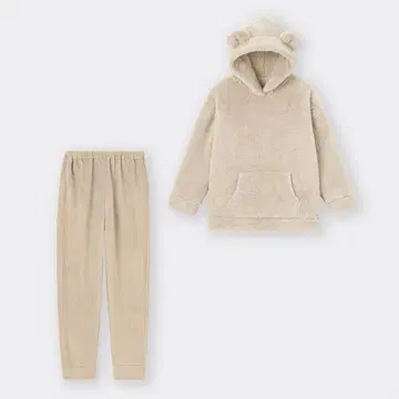 GU 마쉬멜로우 필 후디 세트 파자마 룸웨어 곰