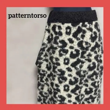 patterntorso 레오파드 무늬 니트 스커트 F 베이지 가을/겨울