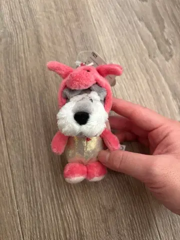 [택 포함 새상품] NICI 니키 슈나우저 핑크 드래곤 키링 용