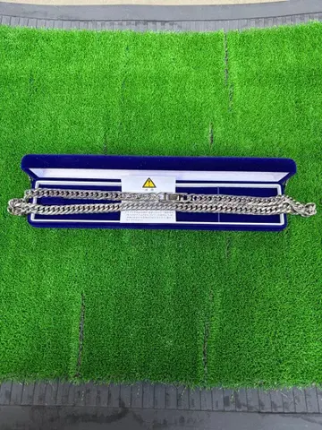 순 티타늄 실버 목걸이 60cm 케이스 포함 미사용 새상품