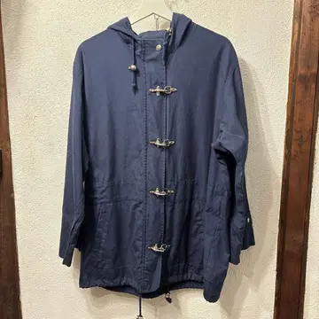 파이어맨 구제 의류 used 네이비 후드 부착 코튼 자켓