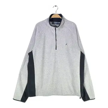 노티카 풀오버 플리스 자켓 원포인트 로고 그레이 XL