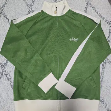 그린 컬러 집업 자켓 폴리에스테르제