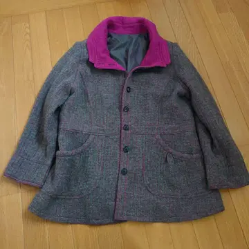 그레이와 핑크 스트라이프 자켓