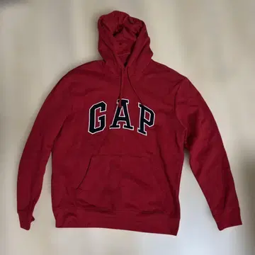 GAP 레드 후드 부착 후드티 빨간색 M 사이즈