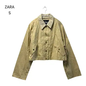 [ ZARA ] 아우터 S 숏 기장 코듀로이 베이지 캐주얼 988