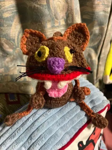 손뜨개질 고양이 캐릭터 봉제 인형