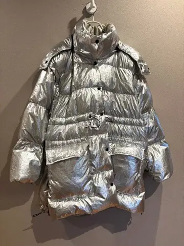 MAISON SPECIAL 오버 튜닉 다운 자켓 실버