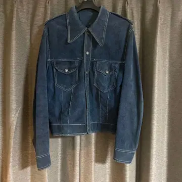 다크 블루 스웨이드 자켓