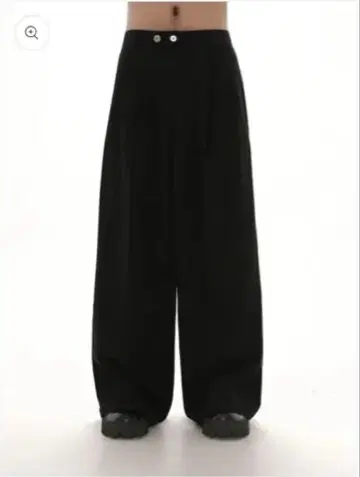 GIBBYCNA 와이드 레그 수트 팬츠 블랙