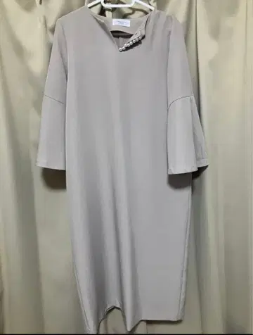 OPAQUE.CLIP 펄톤 버튼 포함 색 원피스 포멀 원피스