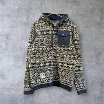 MT. RAINIER DESIGN 노르딕 무늬 후드 부착 후드티