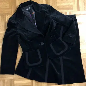 SONIA RYKIEL 벨벳 테일러드 자켓 스커트 셋업