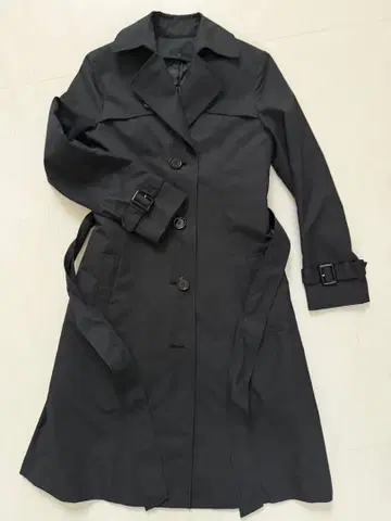 [새상품급] 올드 유니클로 블랙 트렌치코트 벨트 포함 S