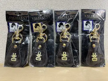 레트로 찰리 채플린 키링 4개 가죽제품 당시물