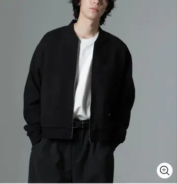 멜톤 칼제 블루종 블루종 자켓 블랙