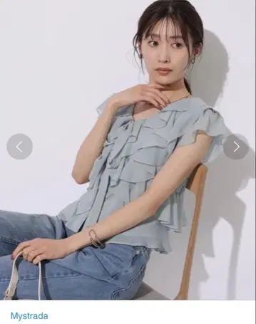 시어 프릴 블라우스 / Mystrada