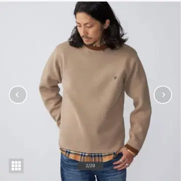 SHIPS 크루넥 니트 스웨터 베이지