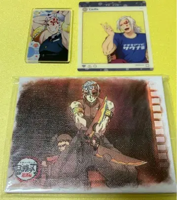 귀멸의 칼날 우즈이 텐겐 캔버스 보드 아크릴 마그넷 사우나 클리어 카드