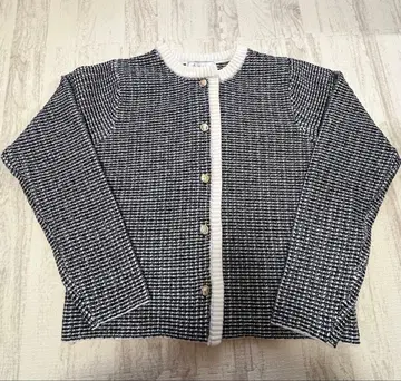 ROPE PICNIC 노카라 자켓 네이비 화이트