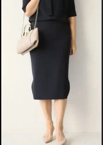 Deuxieme Classe 트리아세 조젯 펜슬 스커트