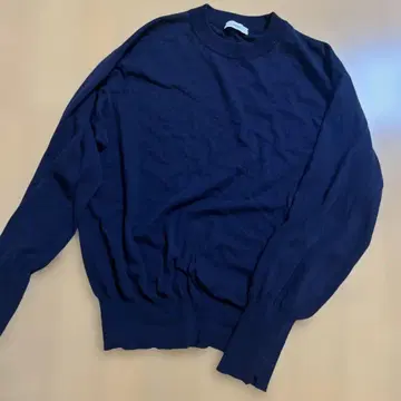 ATON 네이비 긴팔 니트 스웨터