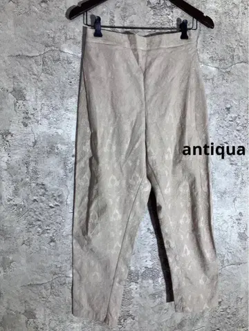 antiqua 베이지 페이즐리 빈티지풍 팬츠