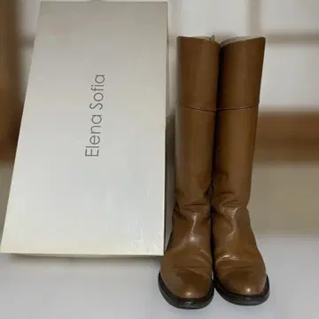 엘레나 소피아 베이지 롱 부츠 BEAMS