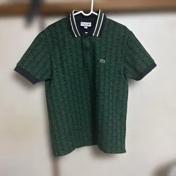 LACOSTE 다크 그린 피케 셔츠 US S