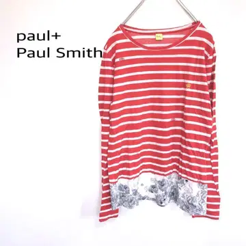 폴 플러스 폴스미스 [M] 상의 티셔츠 보더 꽃무늬 스트레치