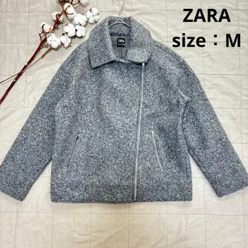 새상품급 ZARA 부클 라이더 자켓 M 사이즈 그레이