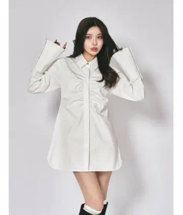 Darich 허리 커브 셔츠 원피스 FL