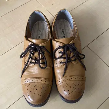 PENELOPE 페네로페 브라운 레이스업 가죽 23.5cm