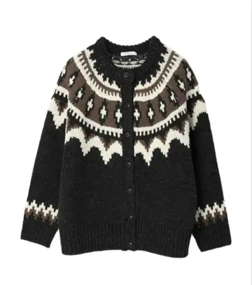 아메리칸 홀릭 노르딕 무늬 가디건
