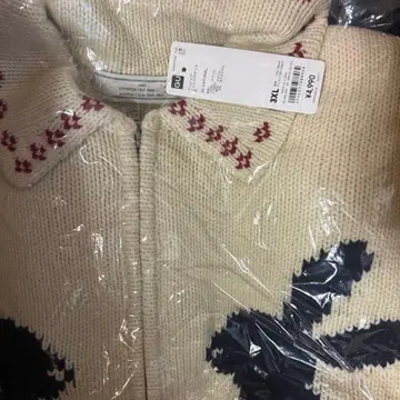 GU 풀 집업 니트 자켓 by rokh NAVY 내추럴 3XL