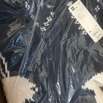 지유 풀 집업 니트 자켓 by rokh 네이비 XL