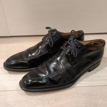 블랙 가죽 비즈니스 슈즈 스트레이트 팁