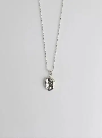 GAGAN 패들 실버 목걸이 M 사이즈