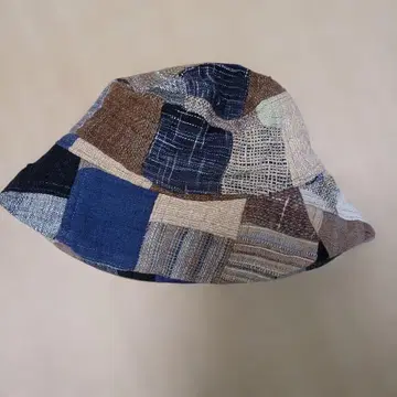 에스닉 모자 패치워크 면 100%