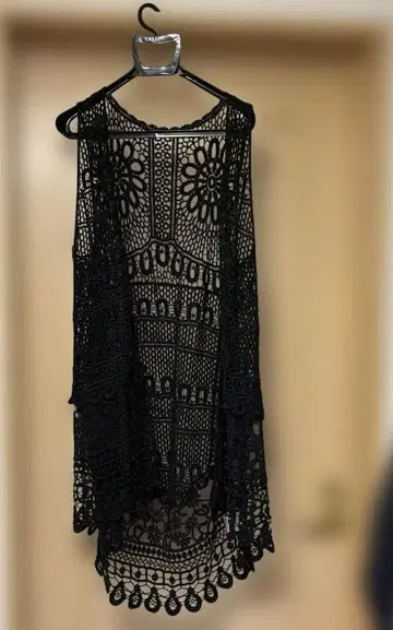 eleegg 블랙 레이스 베스트 프리 사이즈