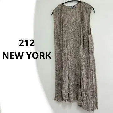 212 뉴욕 베이지 슬리브리스 가디건