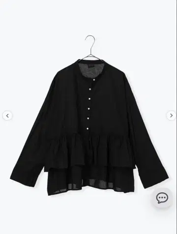 [ TSUHARU ] 면린넨 평직 제품 염색 티어드 블라우스