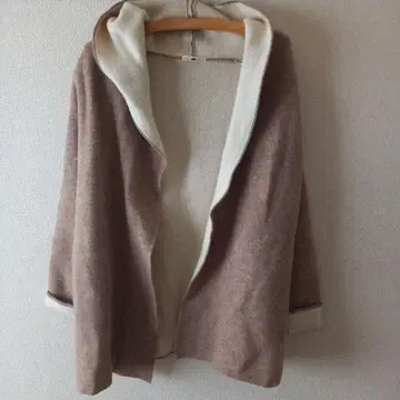 야마다야 밀포아 MIREPOIX 코디 가디건 배색 니트 베이지