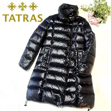 새상품급 TATRAS 타트라스 아만다 다운 코트 블랙 스냅 버튼 M