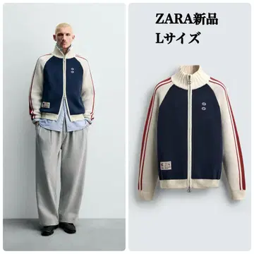 ZARA 챔피온 콜라보 컬러 블록 밴드 니트 자켓 L 택 포함 새상품