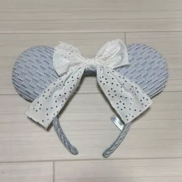 디즈니 머리띠 스카이블루 레이스