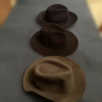 남성용 모자 울 모자 펠트 햇 3세트