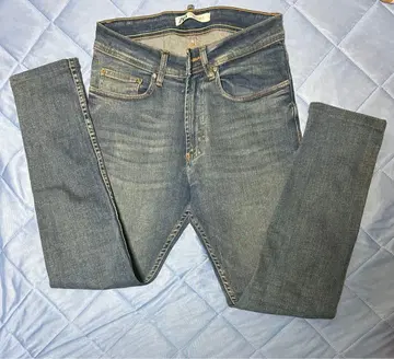 ZARA 스키니핏 데님 팬츠 스트레치 블루 비즈니스 브랜드