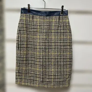 DSQUARED2 디스퀘어드 울 혼방 체크 무늬 타이트 스커트