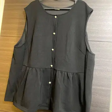 펄 장식 페플럼 상의 튜닉 베스트 4L